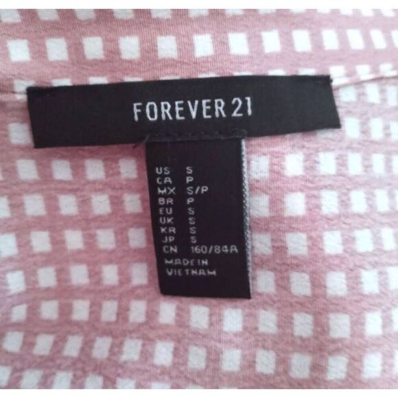 FOREVER 21 PINK GINGHAM CROPTOP SZ.S EUC. - Picture 5 of 6